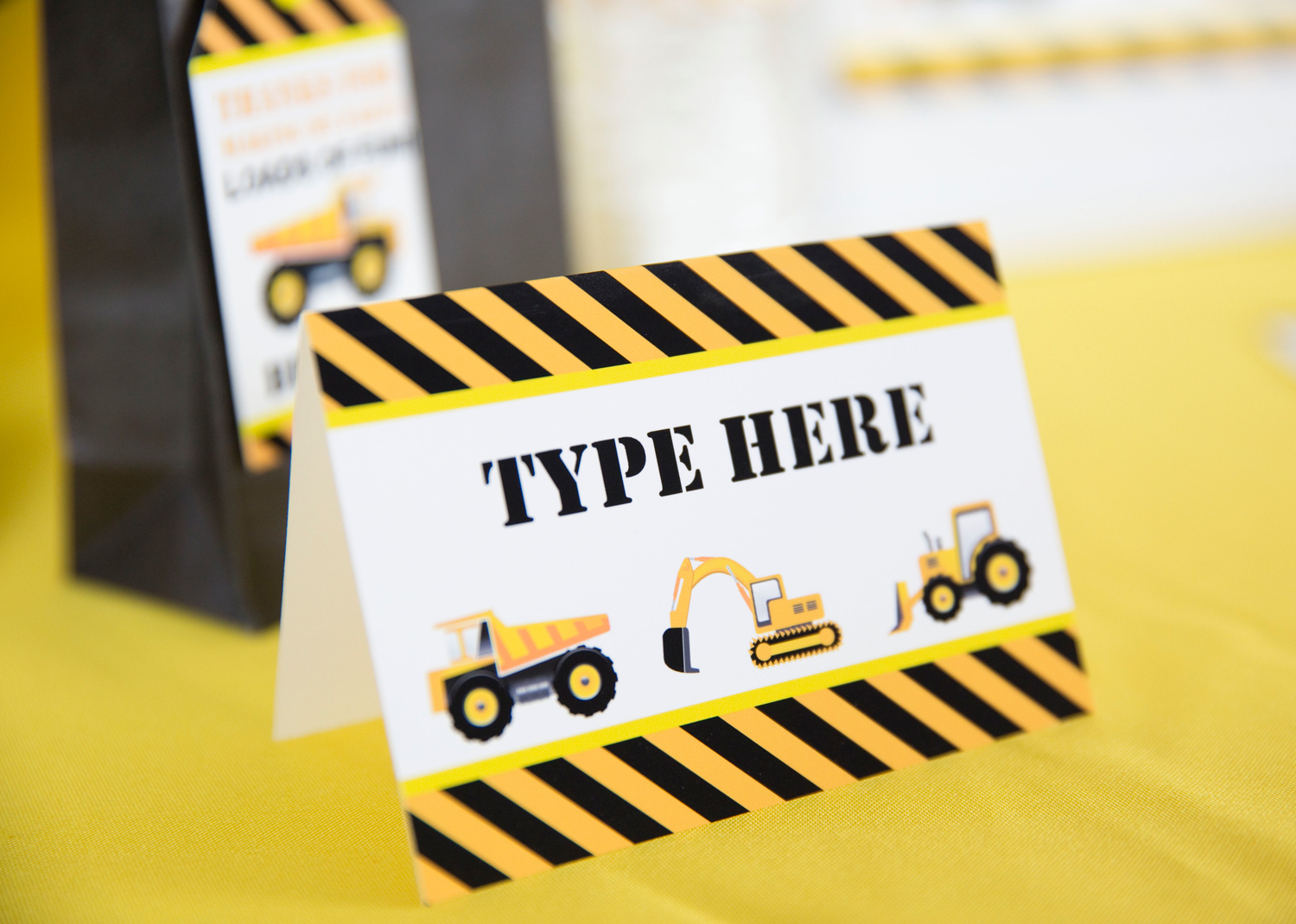 Free Printable Construction Party Food Signs