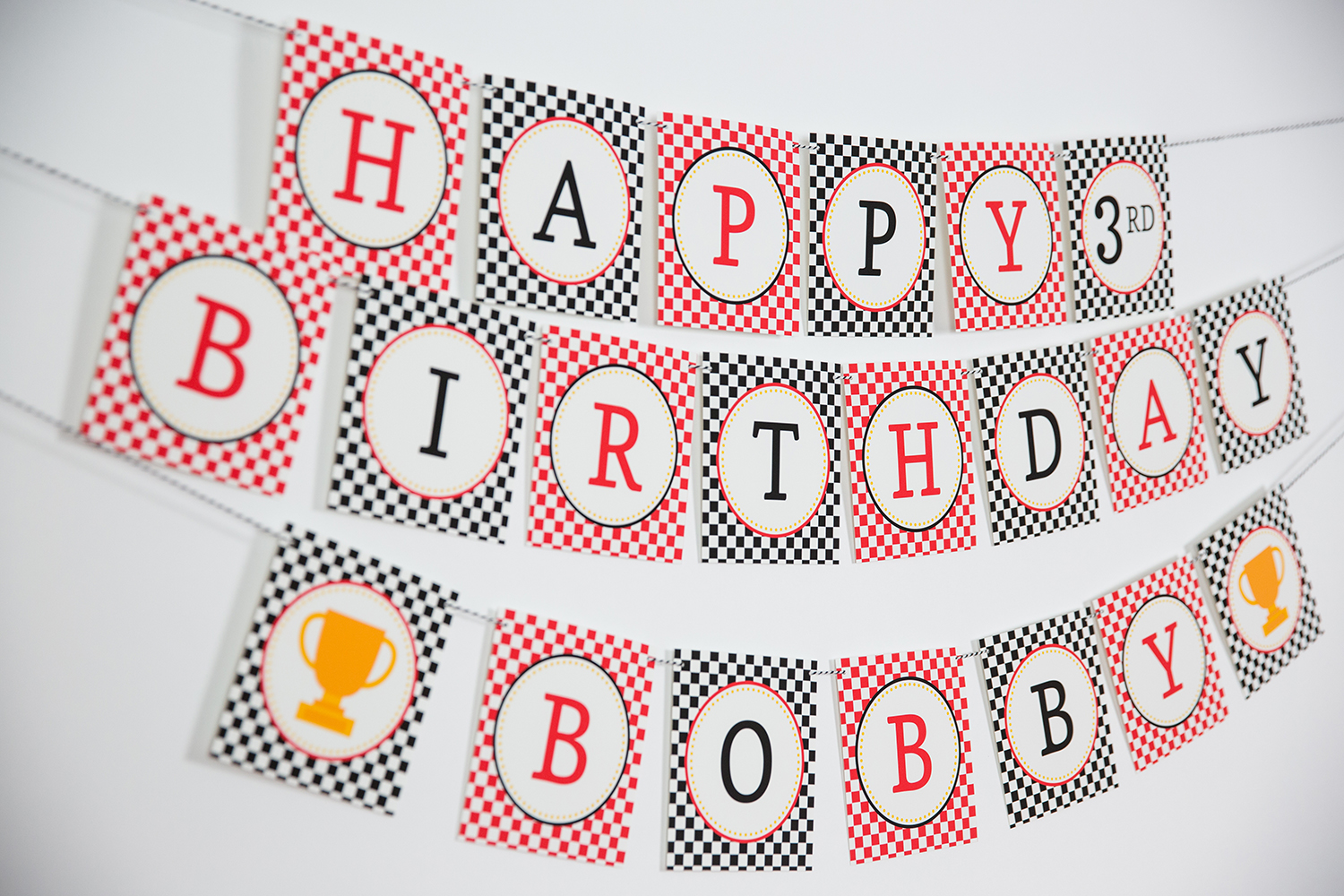Racing Party Birthday Banner