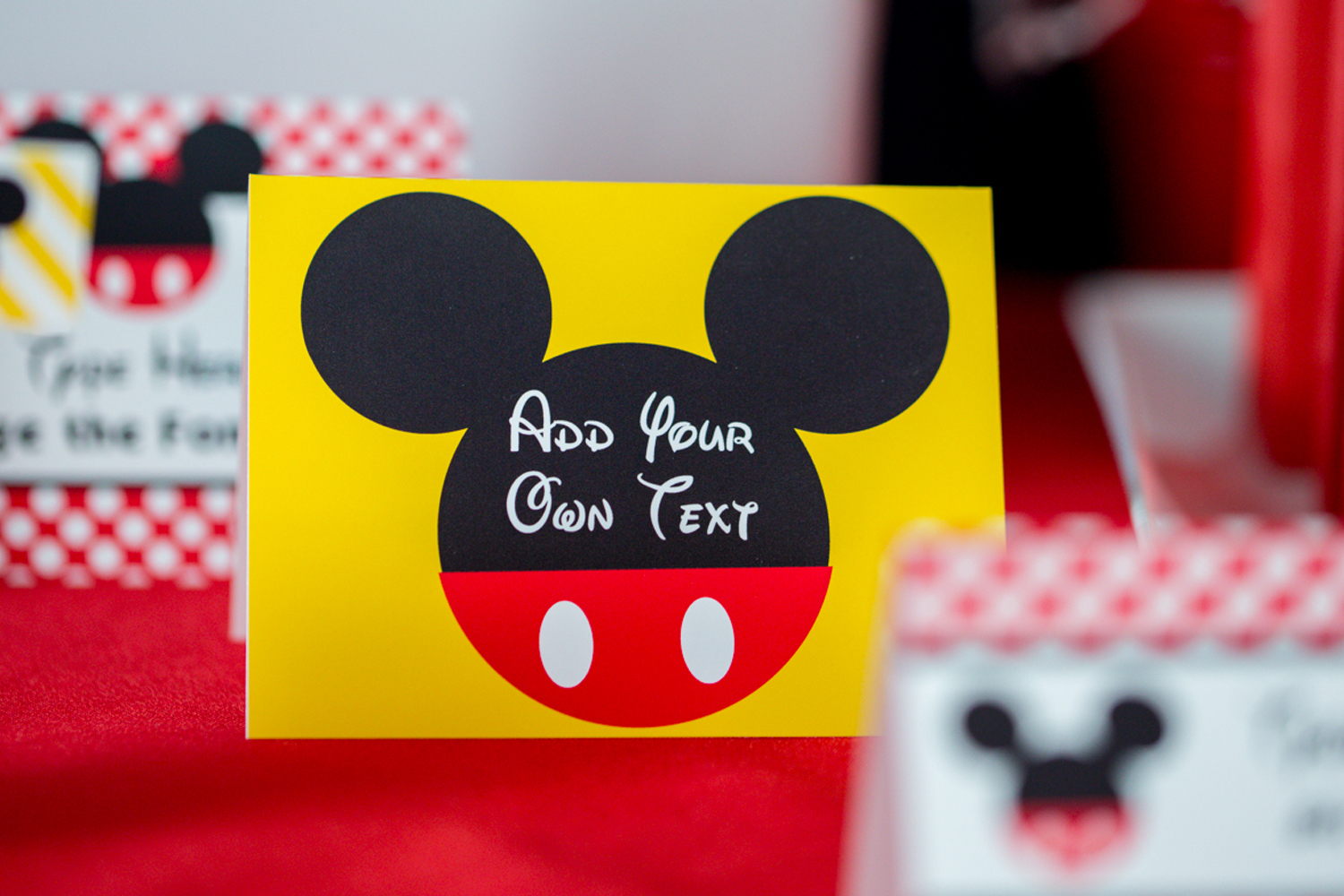 Printable Mickey Mouse Food Labels