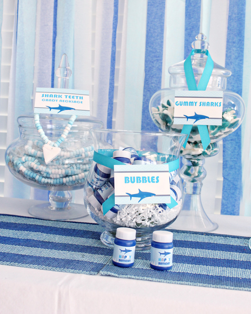 Shark Party Food Labels - Printable Studio