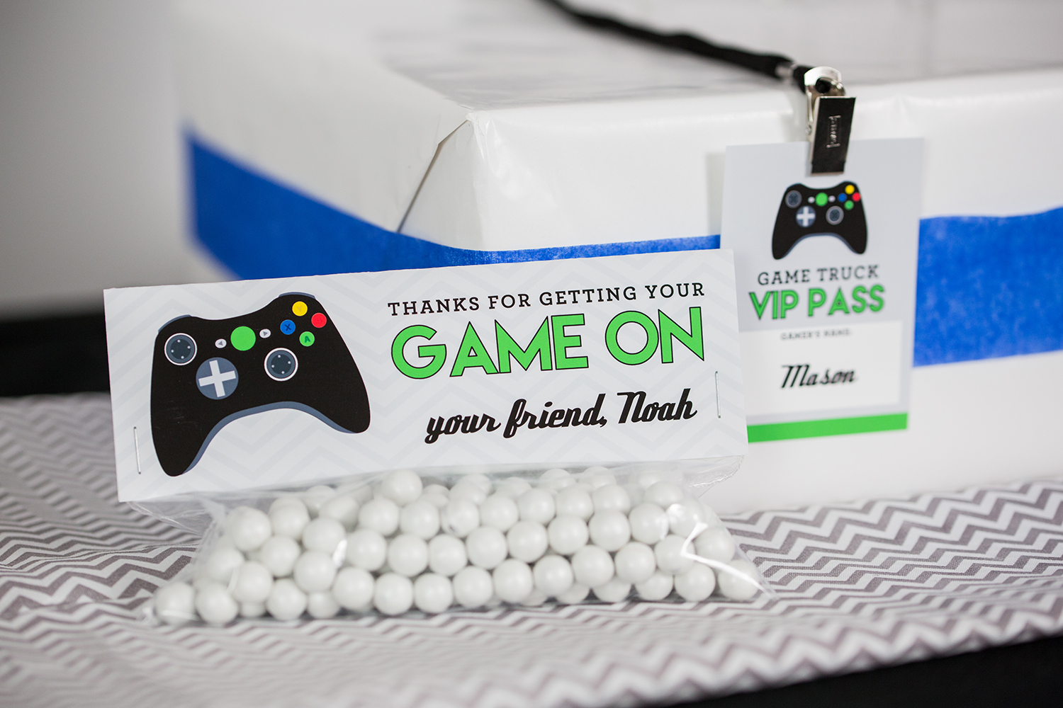 Video Game Cupcake Toppers with Black Controller - Printable Studio