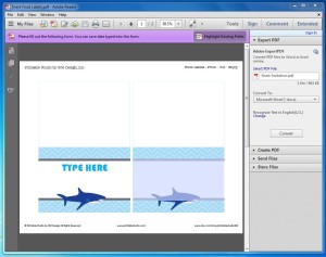 Shark Party Food Labels - Printable Studio
