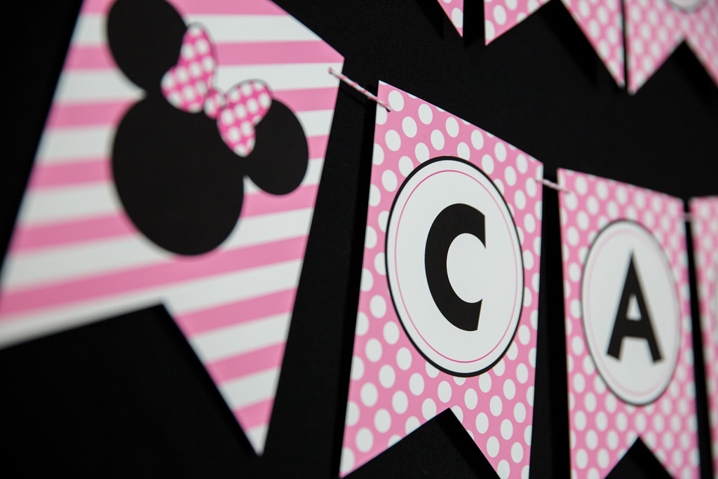 Pink Minnie Mouse Birthday Banner - Printable Studio