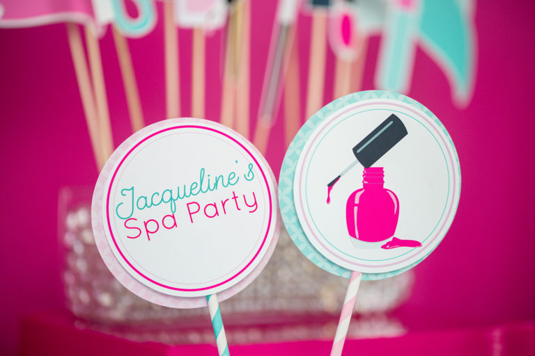 Spa Party Centerpiece Circles Printable Studio