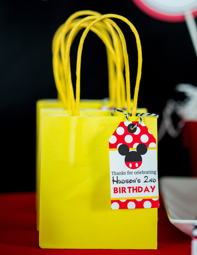 Mickey Mouse Party Decorations and Invitation Set in Red - Printable Studio
