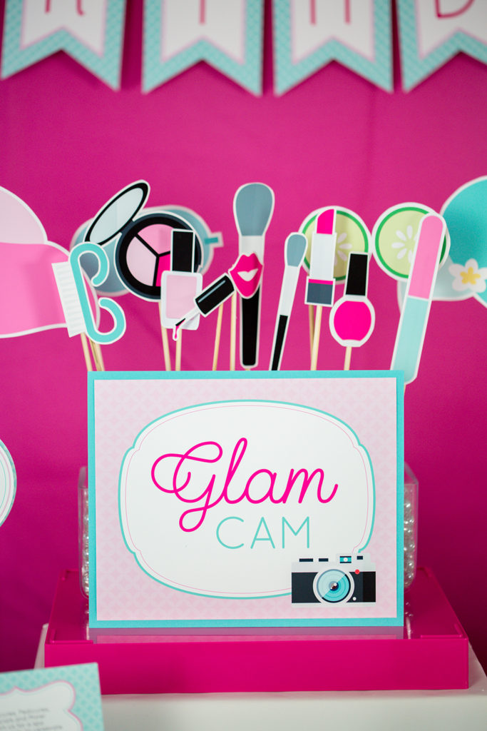 Spa Party Photo Booth Props and Sign - Printable Studio