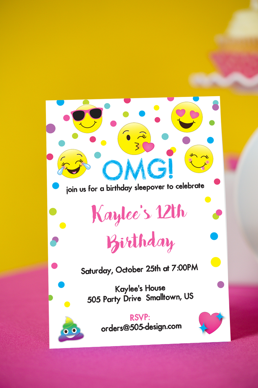 Emoji Invitation Printable Emoji Invitation Printable Studio