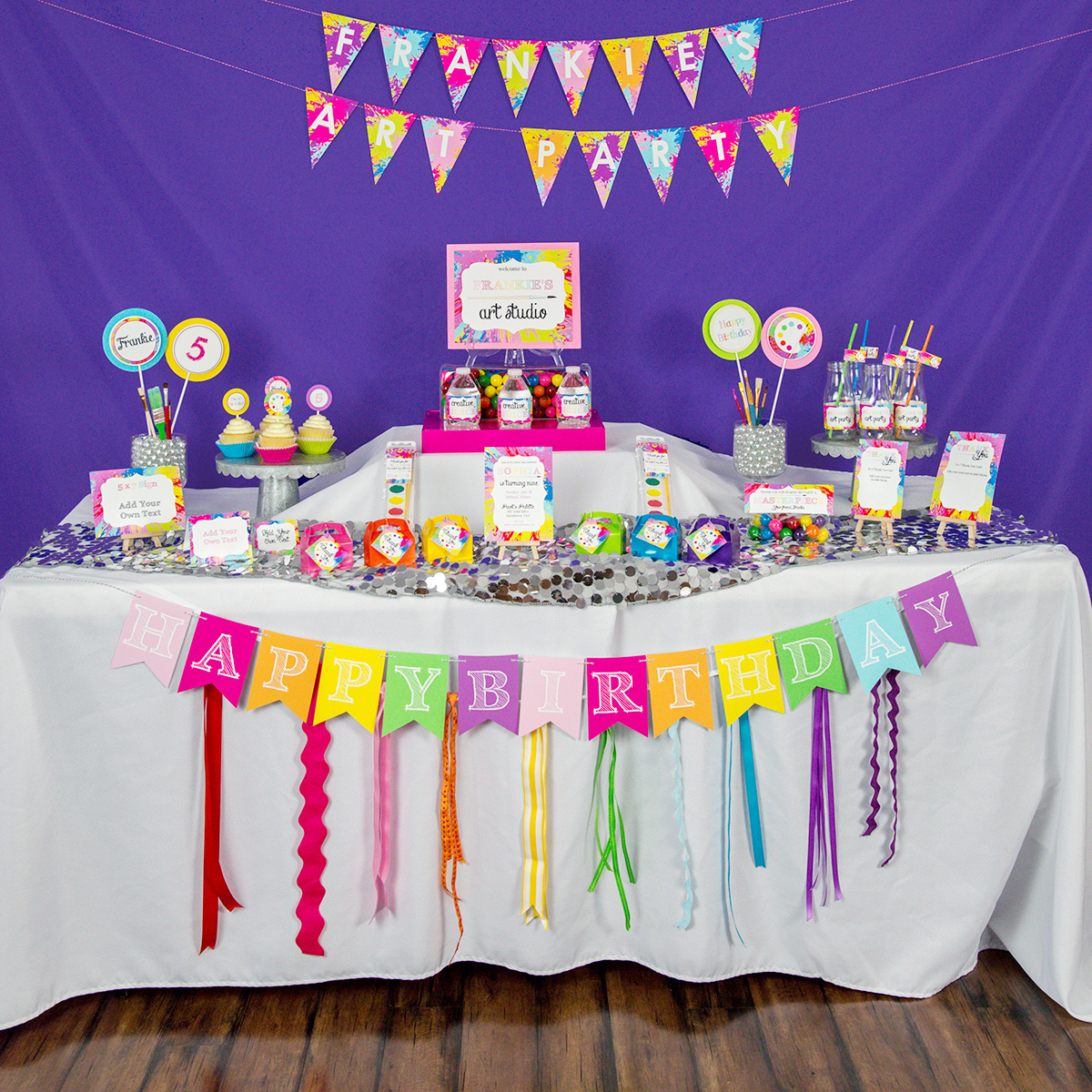 Art Party Decorations And Invitation Set Printable Studio
