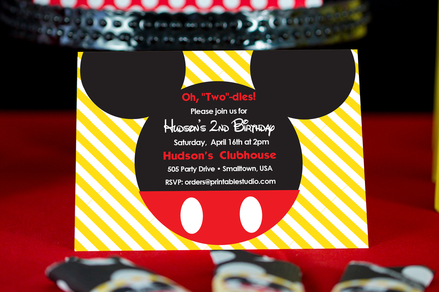Verbazingwekkend Mickey Mouse Party Invitation - Printable Studio JN-19
