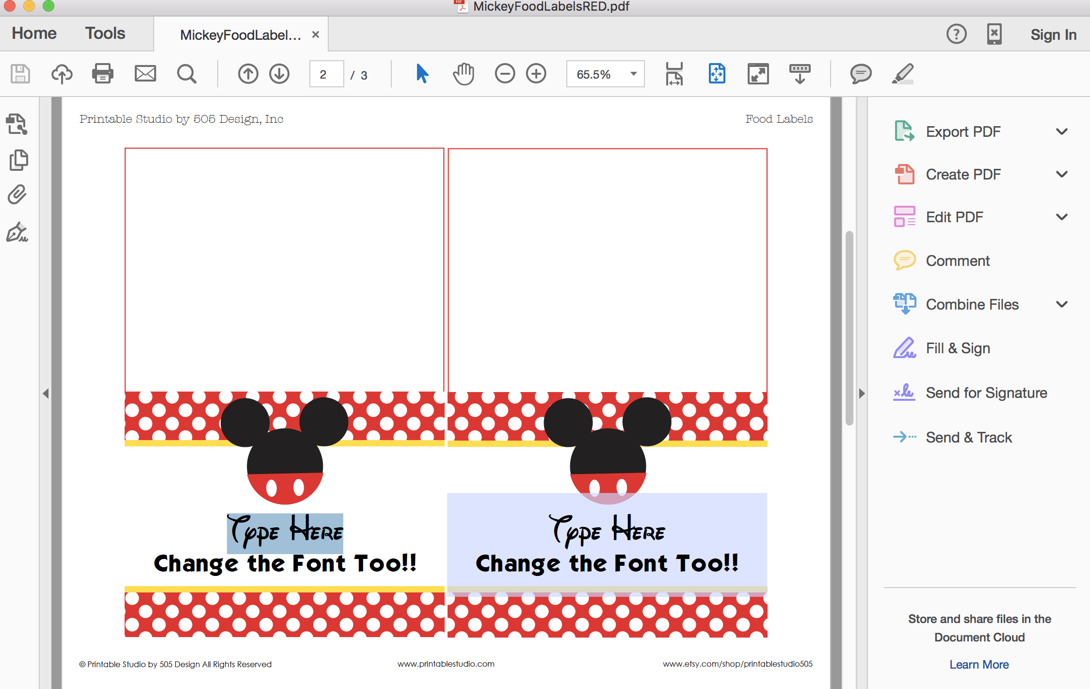 Mickey Mouse Food Labels Printable Studio