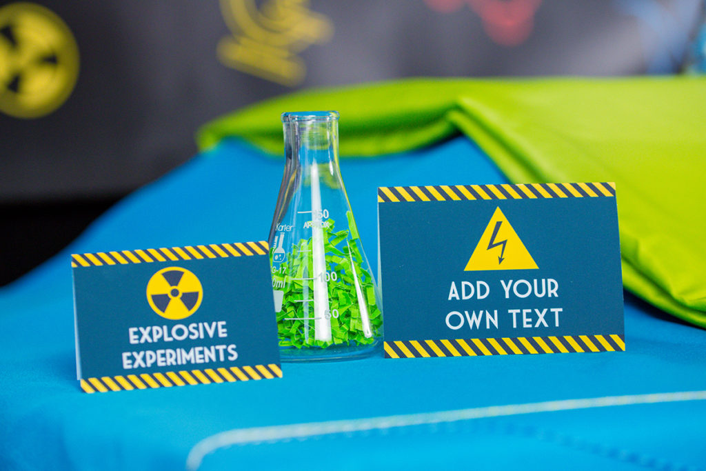 Science Party Printable and Invitation Set in Blue - Printable Studio