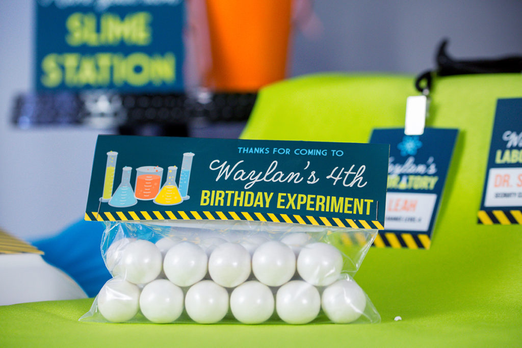 Science Party Printable and Invitation Set in Blue - Printable Studio